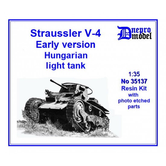 1/35 WWII Hungarian Straussler V-4 Early Version Light Tank Resin Kit