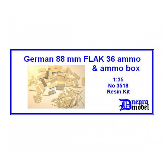 1/35 WWII German 88mm FLAK 36 Ammo & Ammo Box
