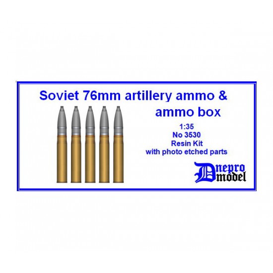1/35 WWII Soviet 76mm Artillery Ammo & Ammo Box