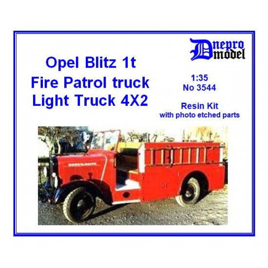 1/35 Opel Blitz 1T Fire Patrol Truck Light Truck 4x2 Resin Kit