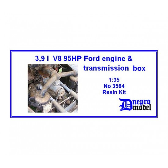 1/35 3.9L V8 95HP Ford Engine & Transmissions Box