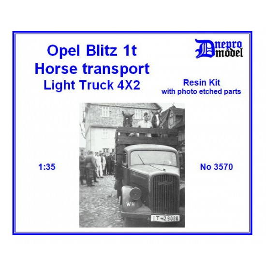 1/35 Opel Blitz 1t Horse Transport Light Truck 4x2 Resin Kit