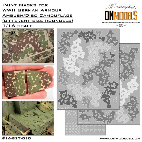 1/16 German Disc Camo Masking (different size roundels) V.3 for StuG III & Panzer IV