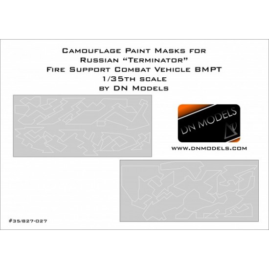 1/35 Russian TERMINATOR Fire Support Combat Vehicle BMPT Camouflage Paint Masks