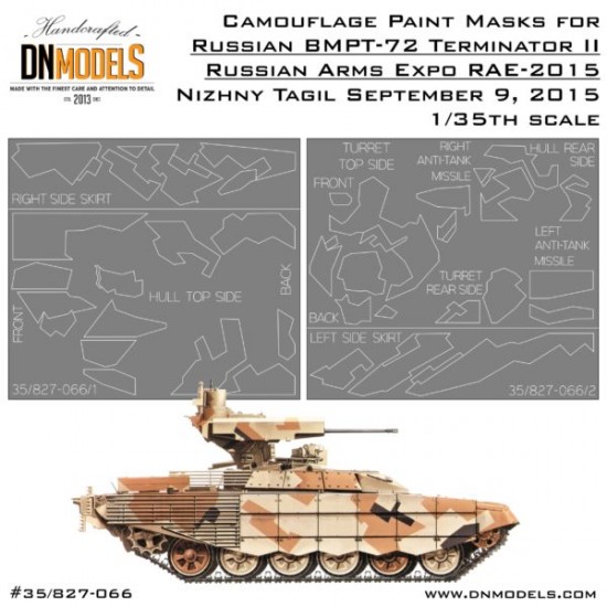 1/35 BMPT-72 Terminator II Splinter Camouflage Paint Masks RAE 2015
