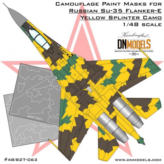 1/48 Su-35 Flanker-E Splinter Camouflage Paint Masks for GWH/Kitty Hawk kits