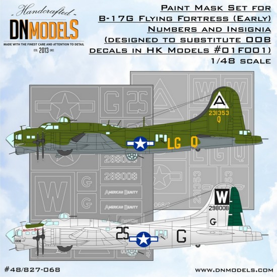 1/48 Boeing B-17G Flying Fortress Early Numbers and Insignia OOB for HK Models #01F001