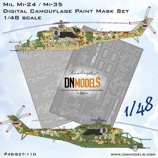 1/48 Mi-24/Mi-35 Hind Digital Camouflage Paint Masking