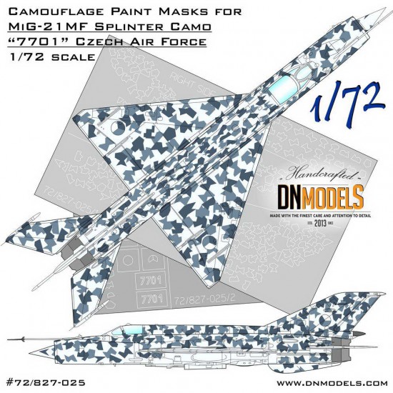 1/72 Czech Splinter #7701 Camouflage Paint Masks for Eduard MiG-21 kits