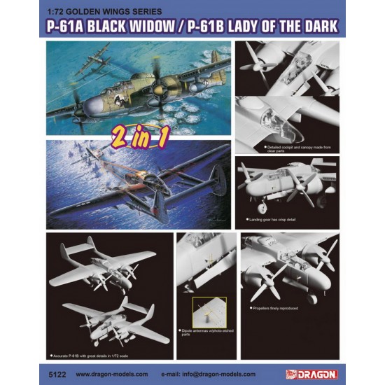 1/72 Northrop P-61A Black Window/ P-61B Lady of the Dark