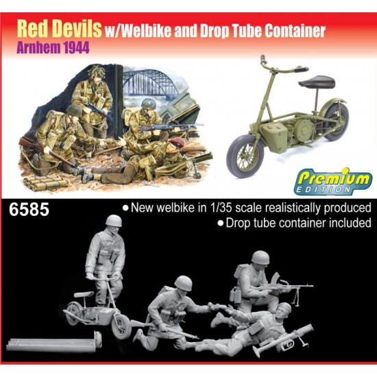 1/35 Red Devils w/Welbike & Drop Tube Container, Arnhem 1944
