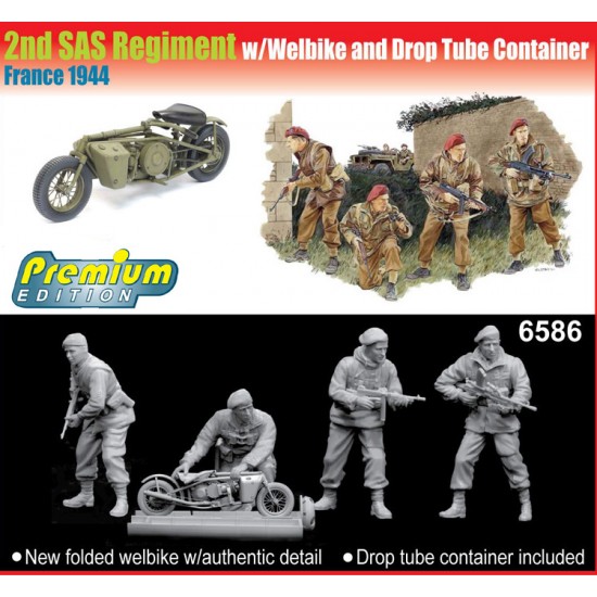 1/35 2nd SAS Regiment w/Welbike and Drop Tube Container, France 1944