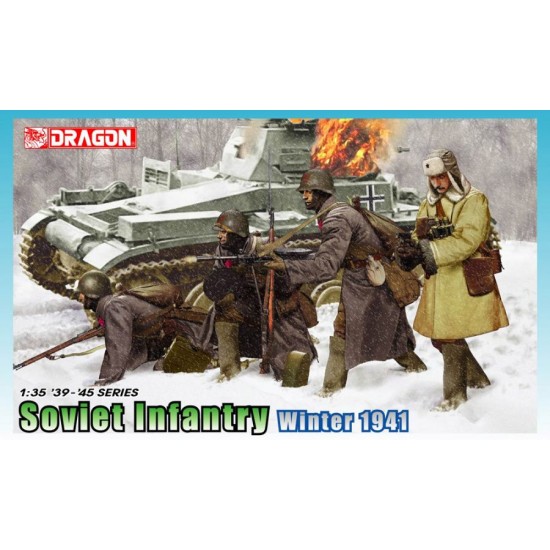 1/35 WWII Soviet Infantry Winter 1941 (4 Figures)