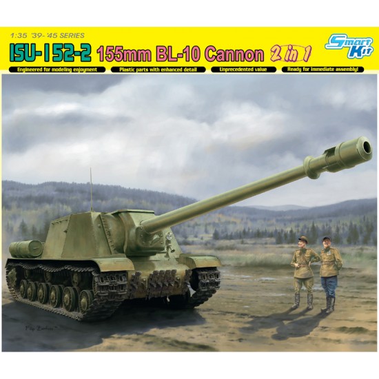 1/35 WWII Soviet ISU-152-2 155mm BL-10 Cannon 2in1 [Smart Kit]