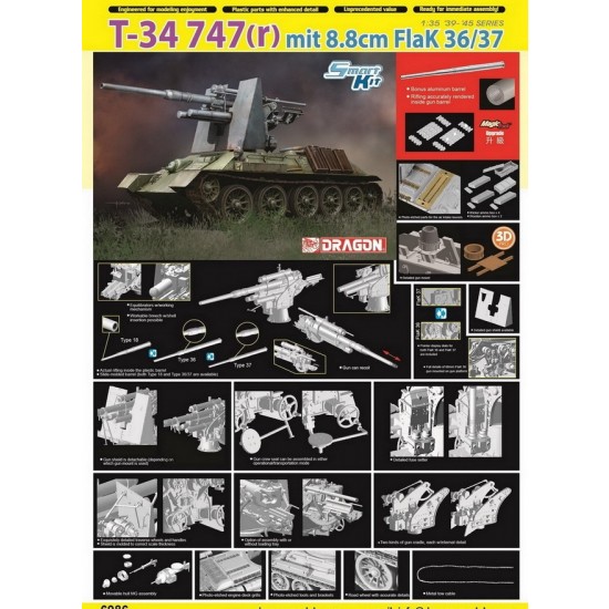 1/35 T-34 747(r) mit 8.8cm FlaK 36/37