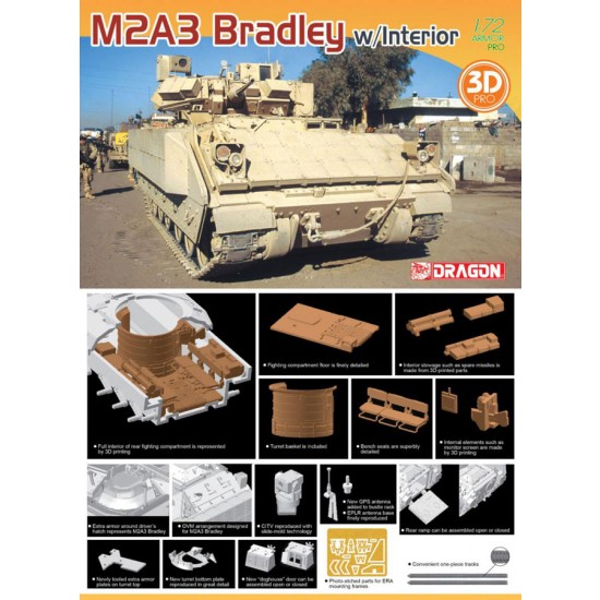 1/72 M2A3 Bradley IFV w/Interior
