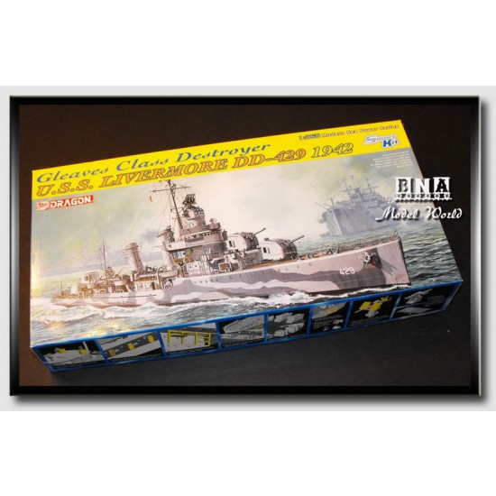 1/350 USS Livermore DD-429 1942 Gleaves Class Destroyer