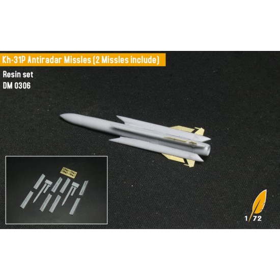 1/72 KH-31P Antiradar Missiles (2in1) for Trumpeter kits