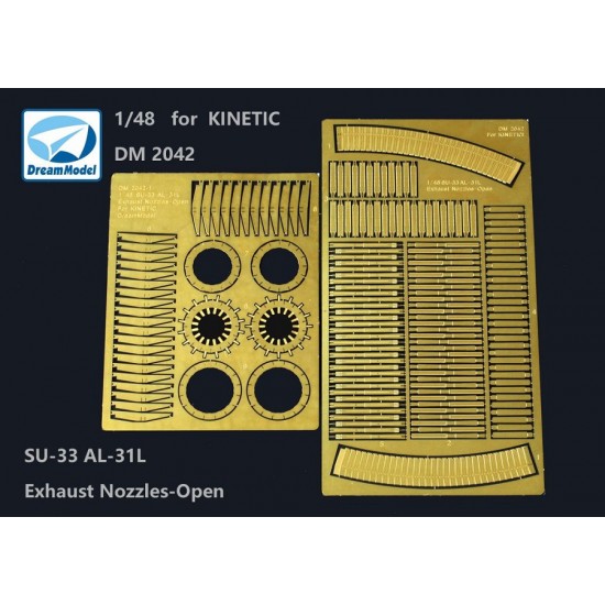 1/48 Sukhoi Su-33 AL-31L Exhaust Nozzles (open) Detail Set for Kinetic kits