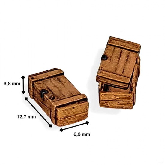 1/72 Ammo / Weapons Wooden Boxes Set #03