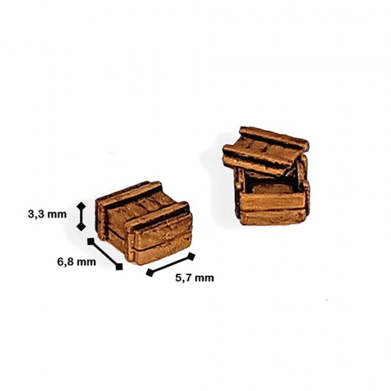 1/72 Ammo / Weapons Wooden Boxes Set #12