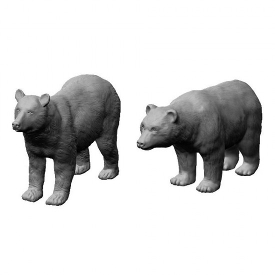 1/72 Miniature Animals - Standing Bears (2pcs)