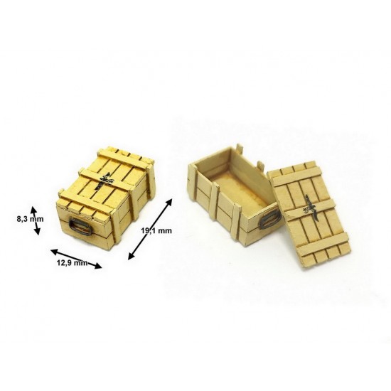 1/35 Wooden Box #2 (Iron Handles)