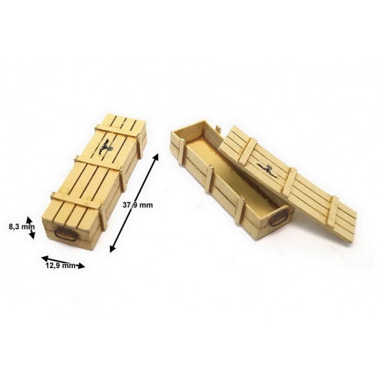 1/35 Wooden Box #4 (Iron Handles)