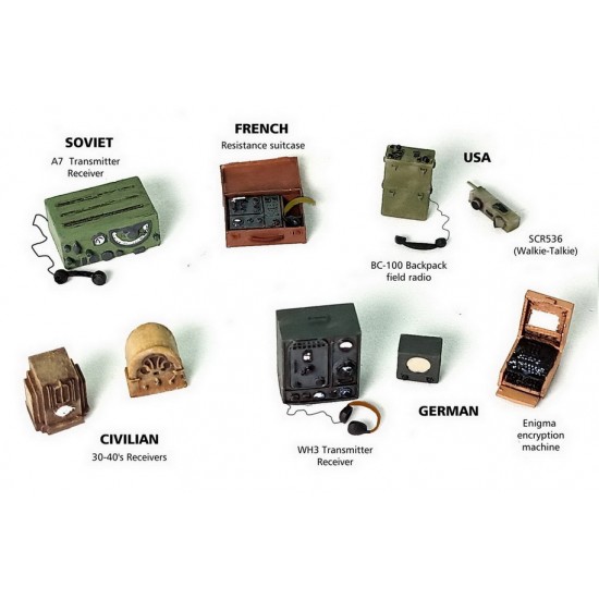 1/35 WWII Radio Equipment (German, US, Soviet, Resistance)