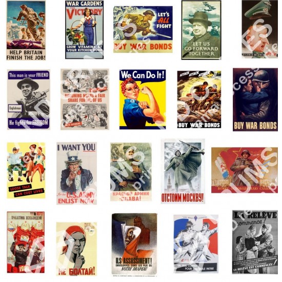 1/35 WWII Allied Propaganda Posters