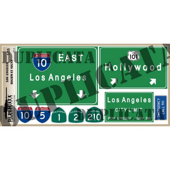 1/35 Los Angeles Highway Signs
