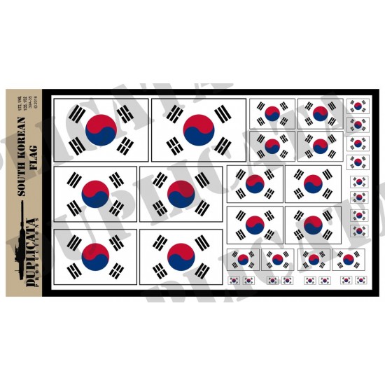 Multiple Scale Flag of South Korea