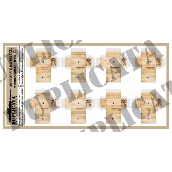1/35 WWII K Rations Wooden Box