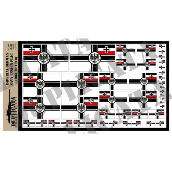 Multiple Scale Flag of German Imperial Navy