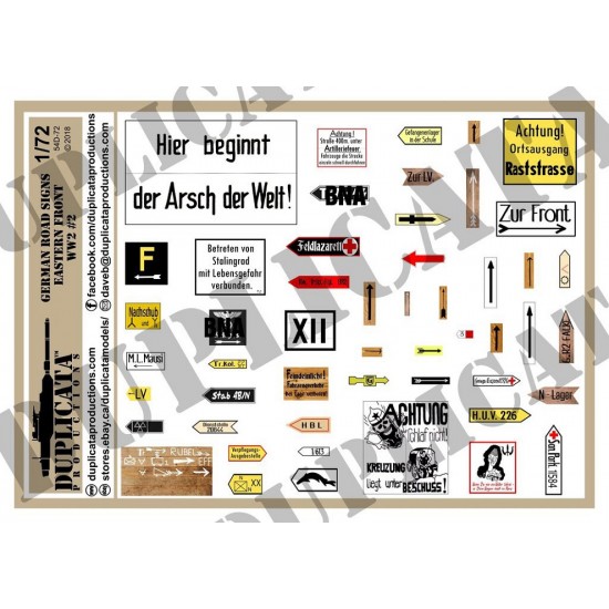 1/72 German Signs - Eastern Front #2