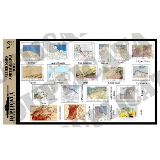 1/35 WWII Allied North Africa Maps
