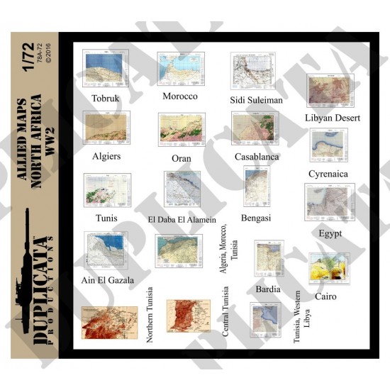 1/72 WWII Allied North Africa Maps