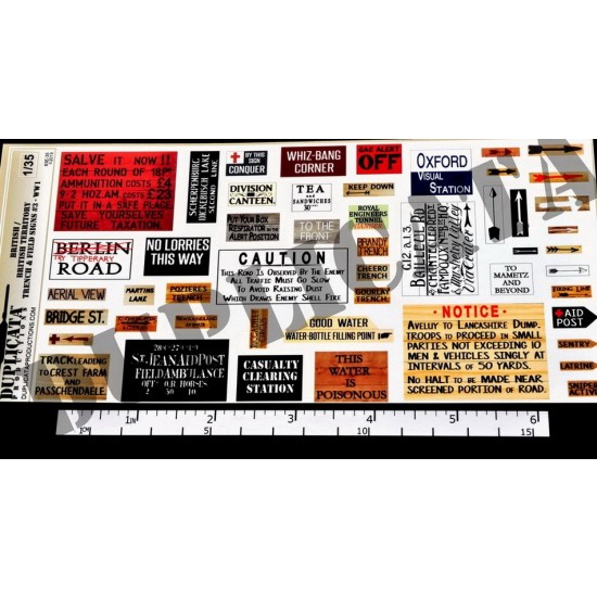 1/35 WWI British Territory Trench & Field Signs #3