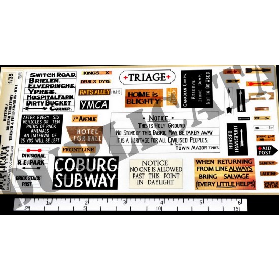 1/35 WWI British Territory Trench & Field Signs #5