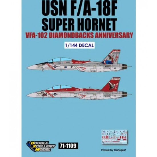 Decals for 1/144 USN F-18F VFA-102 Diamondbacks
