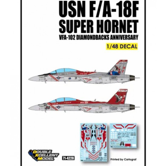 Decals for 1/48 USN F-18F VFA-102 Diamondbacks
