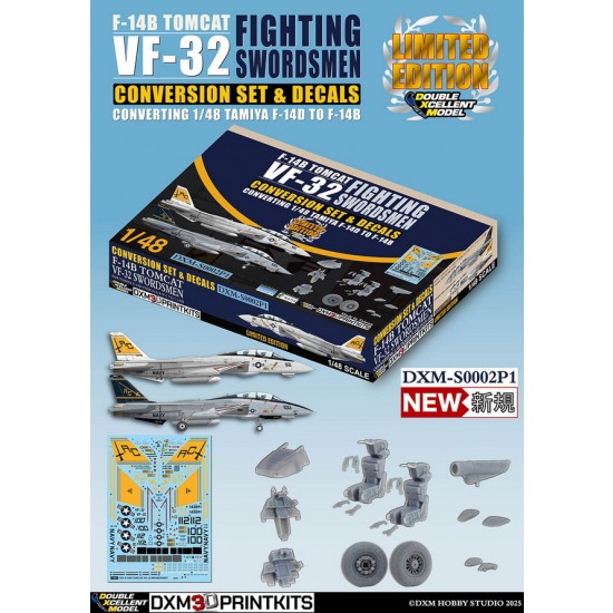 1/48 USN F-14B Tomcat VF-32 Fighting Swordsmen Conversion set for Tamiya F-14D kit