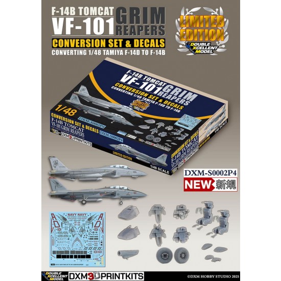 1/48 USN F-14B Tomcat VF-101 Grim Reapers Conversion set for Tamiya F-14D kit