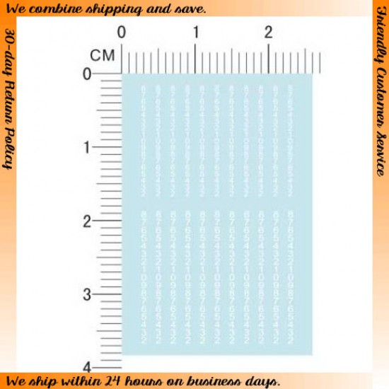Decals - Waterline Ruler for 1/12, 1/18, 1/20, 1/24, 1/43 Scales