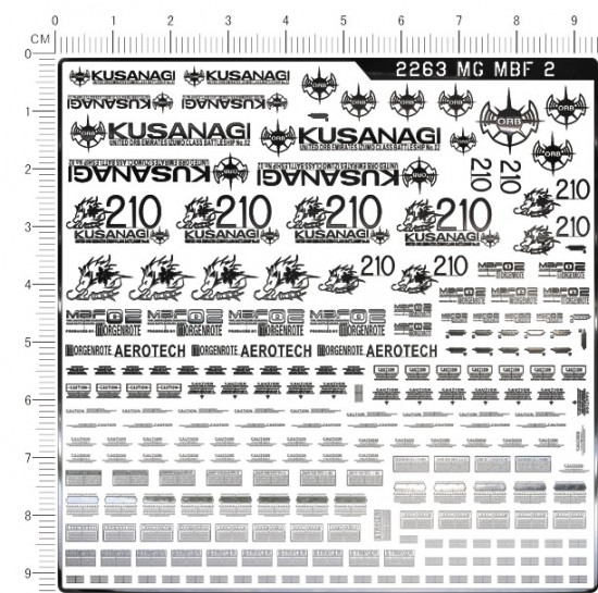 MG MBF-2 Gundam Metal Stickers