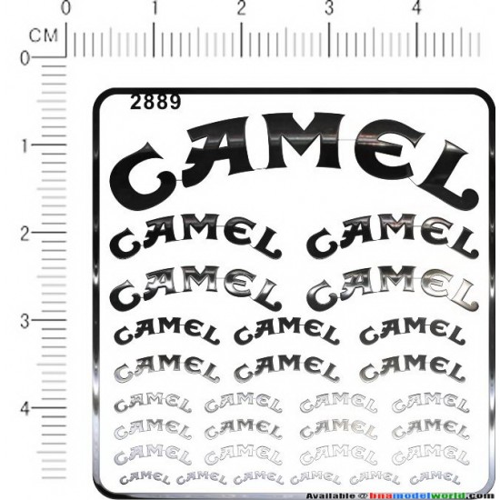 Camel Metal Logo Stickers Vol.2 for 1/12, 1/18, 1/20, 1/24, 1/43 Scales