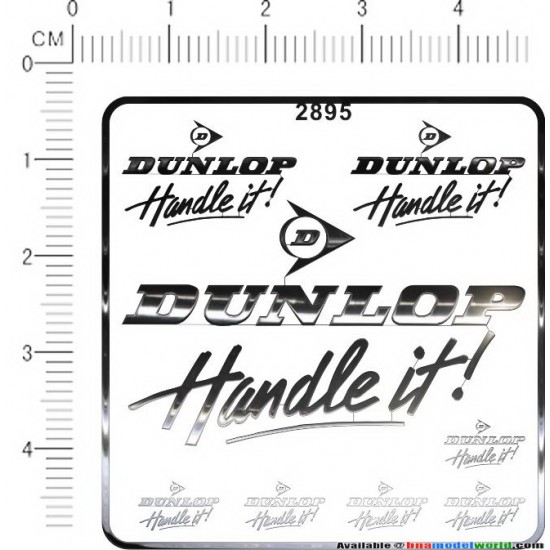 Dunlop Metal Logo Stickers Vol.3 for 1/12, 1/18, 1/20, 1/24, 1/43 Scales