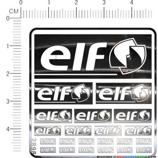 Elf Metal Logo Stickers for 1/12, 1/18, 1/20, 1/24, 1/43 Scales