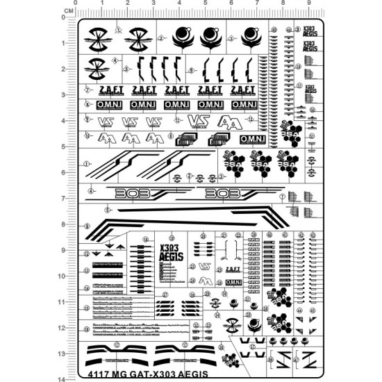Metal Stickers for MG GAT-X303 Aegis Gundam