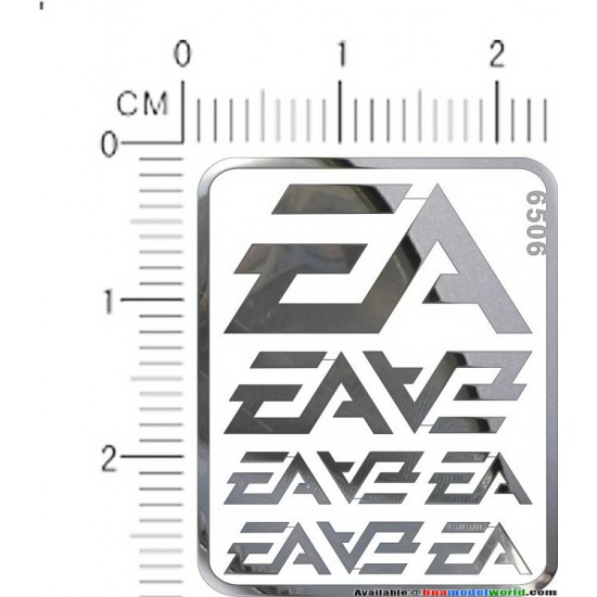 EA Metal Logo Stickers for 1/12, 1/18, 1/20, 1/24, 1/43 Scales